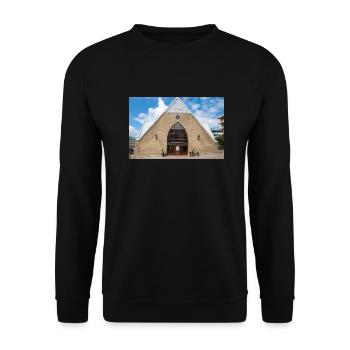 Feskekörka fishmarket Gothenburg City (Göteborg) - Unisex Sweatshirt - black - Front - Alina (178cm) & Michal (187cm)