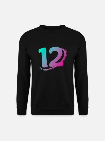 Numéro 12 multicolore - Sweat-shirt Unisexe - noir