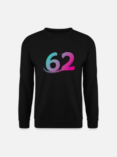 Nummer 62 mehrfarbig - Unisex Pullover - Schwarz