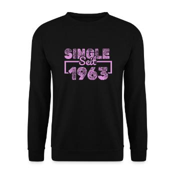 Single 1963 - Unisex Pullover - Schwarz - Vorne - Alina (178cm) & Michal (187cm)