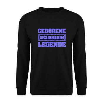 Cadeau pour l’enseignant de maternelle - Sweat-shirt Unisexe - noir - Devant - Alina (178cm) & Michal (187cm)