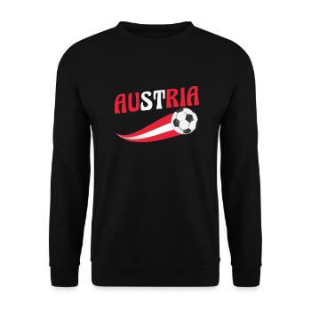 Austrians Austria - Unisex Sweatshirt - black - Front - Alina (178cm) & Michal (187cm)