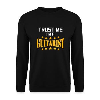 Trust me I'm a Guitarist Guitar Playing Music Fun - Unisex Sweatshirt - black - Front - Alina (178cm) & Michal (187cm)