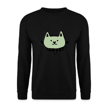 Cat Comic - Unisex Sweatshirt - black - Front - Alina (178cm) & Michal (187cm)