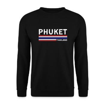 T-shirt drapeau de la Thaïlande de Phuket - Sweat-shirt Unisexe - noir - Devant - Alina (178cm) & Michal (187cm)