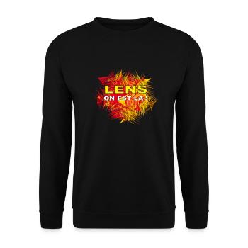 LENS ON EST LA - Sweat-shirt Unisexe - noir - Devant - Alina (178cm) & Michal (187cm)