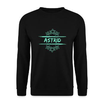 Astrid - Unisex Pullover - Schwarz - Vorne - Alina (178cm) & Michal (187cm)