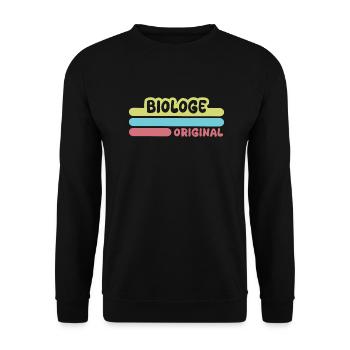 First name Biologist - Unisex Sweatshirt - black - Front - Alina (178cm) & Michal (187cm)