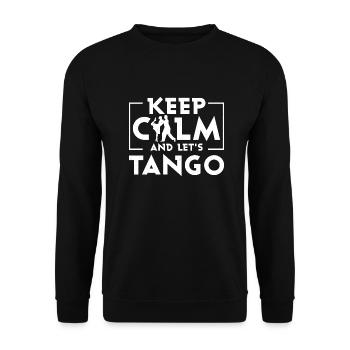 Gardez votre calme et Let’s Tango Tango Dance Musique latine - Sweat-shirt Unisexe - noir - Devant - Alina (178cm) & Michal (187cm)