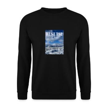 Rusutsu Winter Wonderland - Unisex Sweatshirt - black - Front - Alina (178cm) & Michal (187cm)