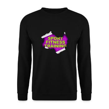 SPORT FITNESSTRAINING - Unisex Pullover - Schwarz - Vorne - Alina (178cm) & Michal (187cm)