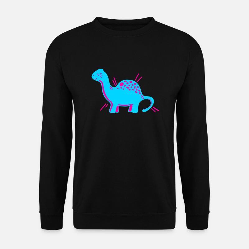 Dino Dinosaur Cute Cute Cartoon Comic Pink - Unisex Sweatshirt - black