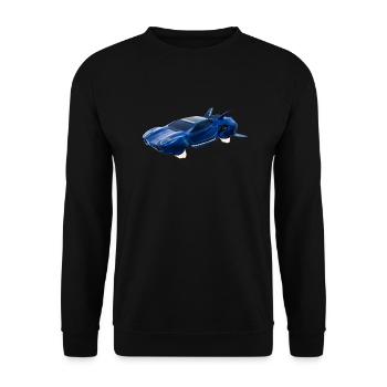 Sci-Fi Flying Car - Unisex Sweatshirt - black - Front - Alina (178cm) & Michal (187cm)