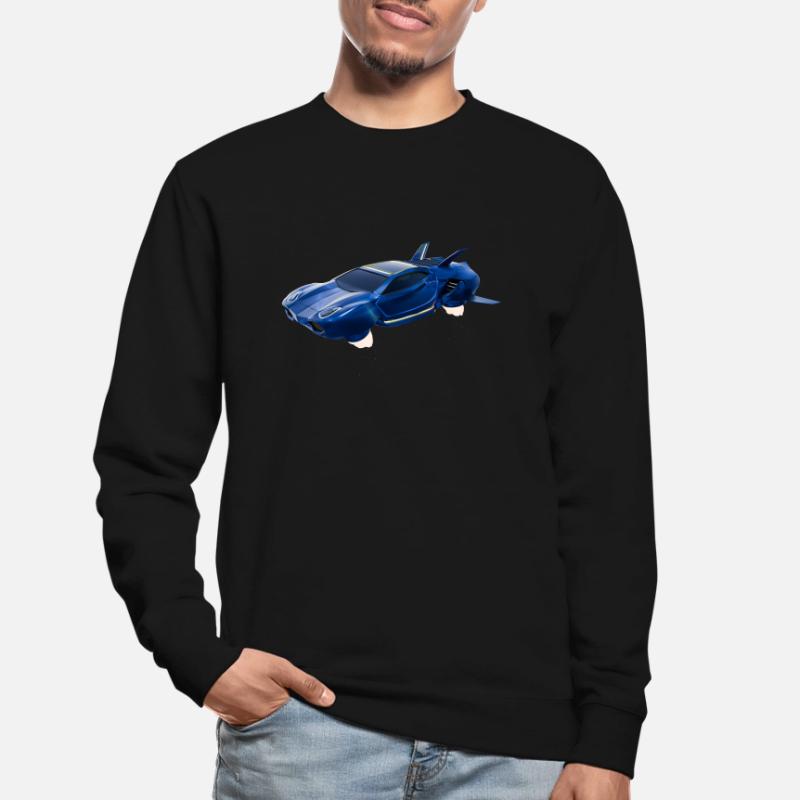 Sci-Fi Fliegendes Auto Unisex Pullover