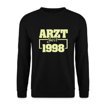 Chefarzt 1998 - Unisex Pullover - Schwarz - Vorne - Alina (178cm) & Michal (187cm)