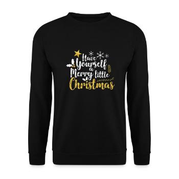 HAVE YOURSELF A MERRY LITTLE CHRISTMAS - Unisex Pullover - Schwarz - Vorne - Alina (178cm) & Michal (187cm)