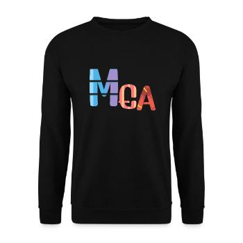 Mea nom, texte pastel coloré - Sweat-shirt Unisexe - noir - Devant - Alina (178cm) & Michal (187cm)