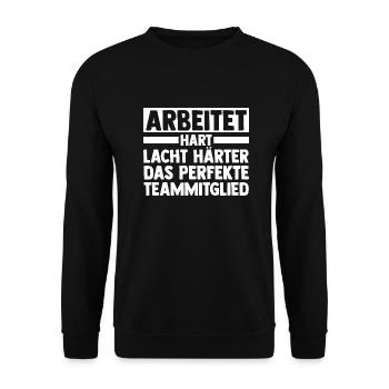 Employee Worker Colleague Work colleague - Unisex Sweatshirt - black - Front - Alina (178cm) & Michal (187cm)
