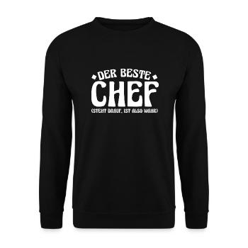 Team Leader Group Leader Team Leader Head of Department - Unisex Sweatshirt - black - Front - Alina (178cm) & Michal (187cm)