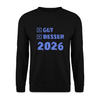 2026 - Unisex Sweatshirt - black - Front - Alina (178cm) & Michal (187cm)