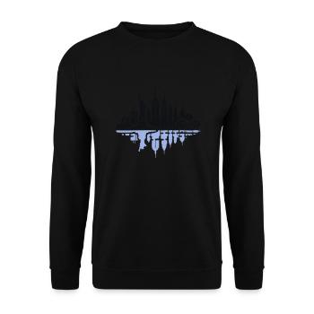 new york skyline - Unisex Pullover - Schwarz - Vorne - Alina (178cm) & Michal (187cm)