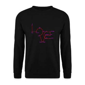 xoxo love you amore Blumen Frauen Valentinstag 14 - Unisex Pullover - Schwarz - Vorne - Alina (178cm) & Michal (187cm)
