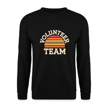 Volunteer Team 18 - Unisex Pullover - Schwarz - Vorne - Alina (178cm) & Michal (187cm)