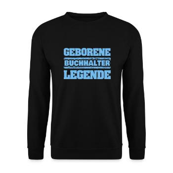 Geschenk für Buchhalter - Unisex Pullover - Schwarz - Vorne - Alina (178cm) & Michal (187cm)