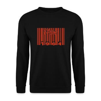 vintage 1964 né en 1964 61 ans bar code anniversai - Sweat-shirt Unisexe - noir - Devant - Alina (178cm) & Michal (187cm)