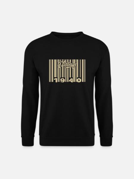 Jahrgang 1940 Barcode 1940: Jahr 2025. - Unisex Pullover - Schwarz