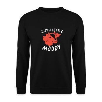 rote retro kuh kunst - Unisex Pullover - Schwarz - Vorne - Alina (178cm) & Michal (187cm)