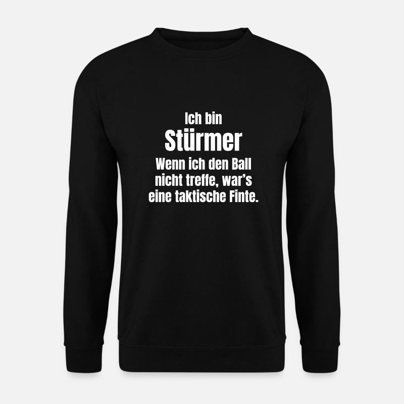 Stürmer beim Fußball - Unisex Pullover - Schwarz