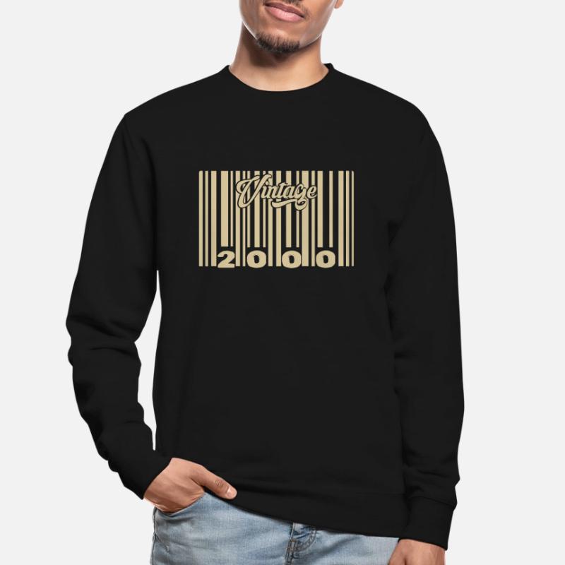 Vintage 2000 Barcode 2000: Jahr 2025. Unisex Pullover