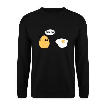 Egg Daddy - Unisex Sweatshirt - black - Front - Alina (178cm) & Michal (187cm)