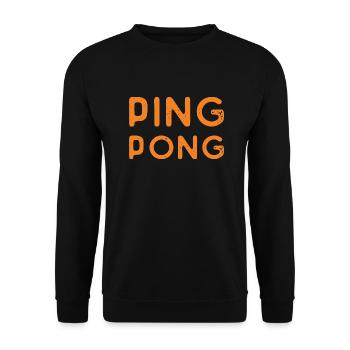 Maître de Ping Pong Disant Cadeau Sports Tennis de Table - Sweat-shirt Unisexe - noir - Devant - Alina (178cm) & Michal (187cm)