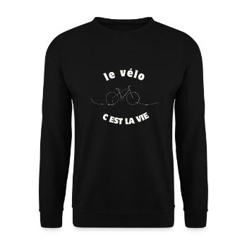 Cycling is life,Cycling,Cyclist,Cycling - Unisex Sweatshirt - black - Front - Alina (178cm) & Michal (187cm)