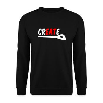 Cooking & Creativity – Create, Cook, Eat Shirt - Unisex Sweatshirt - black - Front - Alina (178cm) & Michal (187cm)