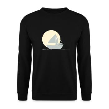 Boat sailing - Unisex Sweatshirt - black - Front - Alina (178cm) & Michal (187cm)