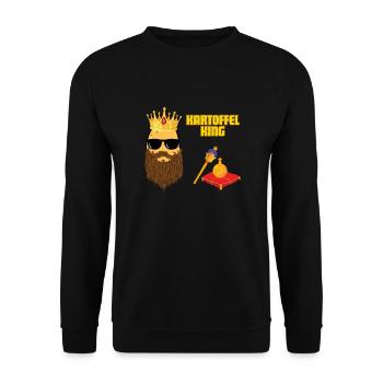 Potato King - Unisex Sweatshirt - black - Front - Alina (178cm) & Michal (187cm)