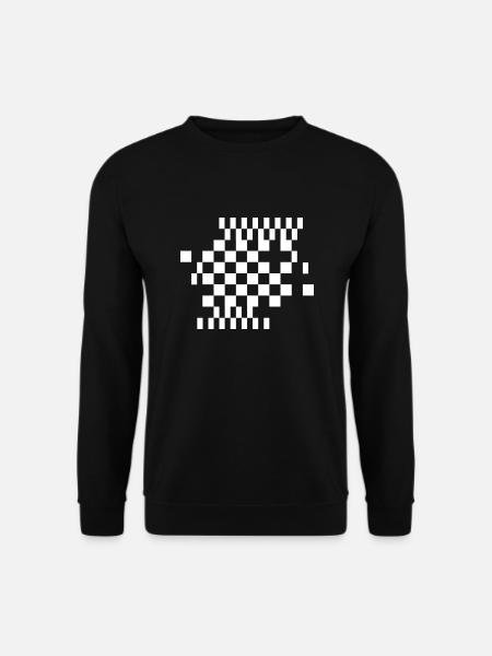 geometric chessboard pattern - Unisex Sweatshirt - black