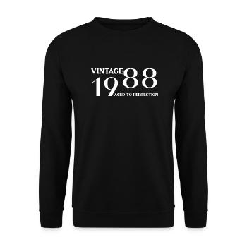 Vintage 1988 aged to perfection - Unisex Sweatshirt - black - Front - Alina (178cm) & Michal (187cm)