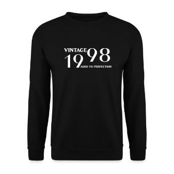 Vintage 1998 aged to perfection - Sweat-shirt Unisexe - noir - Devant - Alina (178cm) & Michal (187cm)