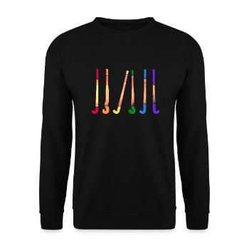Hockey Hockey sur gazon Saison de hockey sur bâton - Sweat-shirt Unisexe - noir - Devant - Alina (178cm) & Michal (187cm)