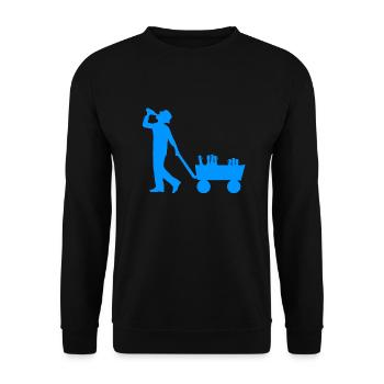 Father’s Day - Unisex Sweatshirt - black - Front - Alina (178cm) & Michal (187cm)