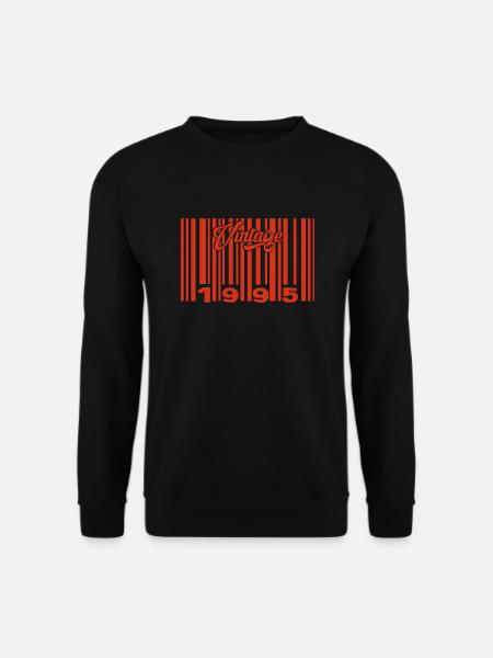 Vintage 1995 Born In 1995 30 Year Old Bar Code Anniversai - Unisex Sweatshirt - black