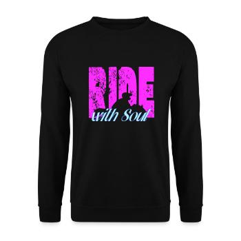 Pour les motards - RideWithSoul - Sweat-shirt Unisexe - noir - Devant - Alina (178cm) & Michal (187cm)