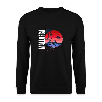 Mallorca Style – Sunset Vibes - Unisex Sweatshirt - black - Front - Alina (178cm) & Michal (187cm)