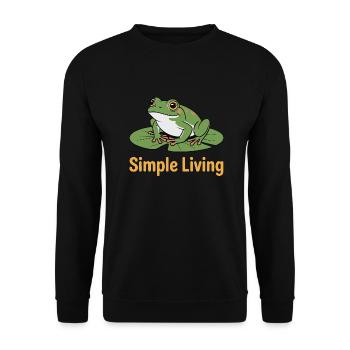 LES CRAPAUDS, LA VIE SIMPLE - Sweat-shirt Unisexe - noir - Devant - Alina (178cm) & Michal (187cm)