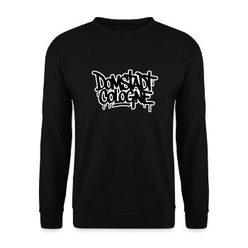 Domstadt Cologne – Graffiti Style | Köln Shirt - Unisex Pullover - Schwarz - Vorne - Alina (178cm) & Michal (187cm)