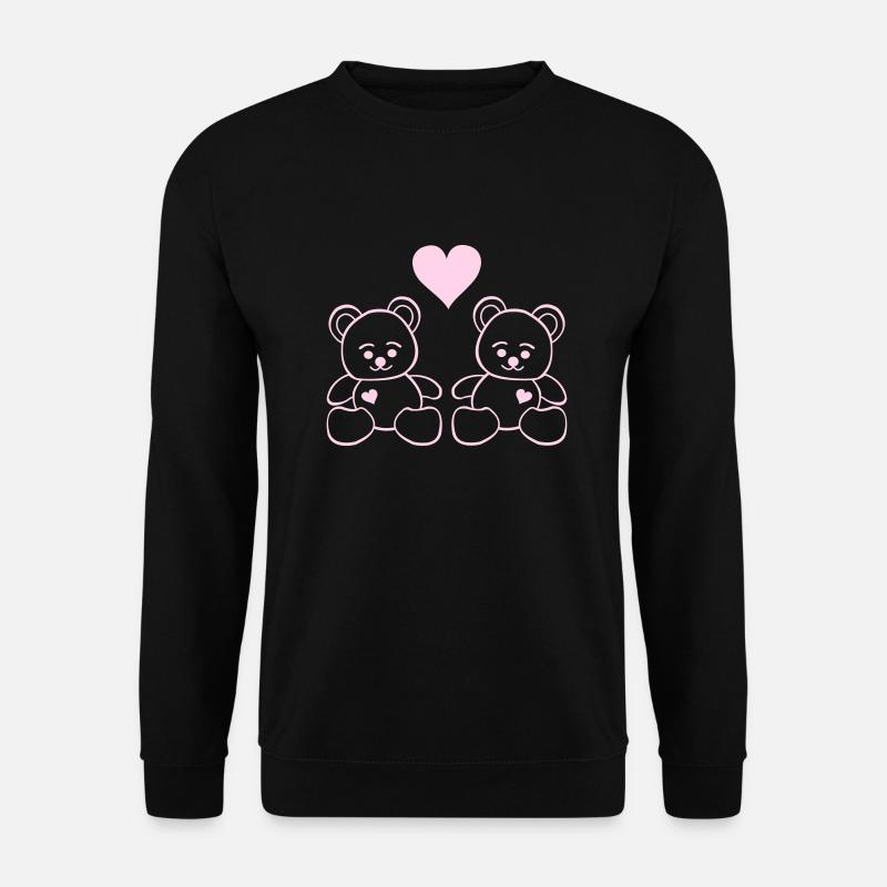 teddy love - Unisex Pullover - Schwarz